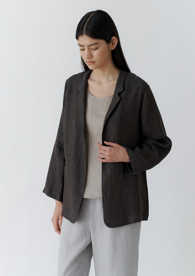 linen jacket -gray