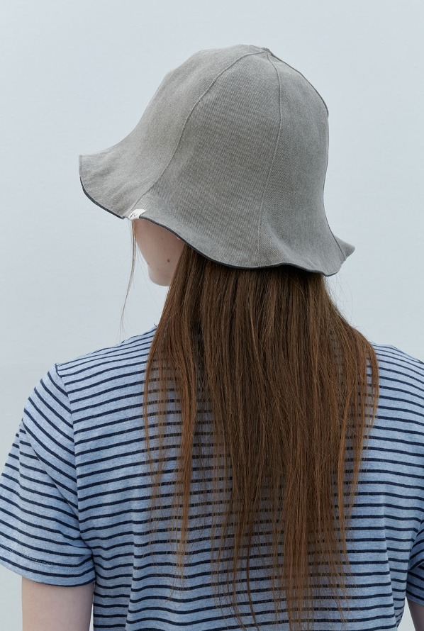 cotton reversible hat-vintage gray&amp;beige